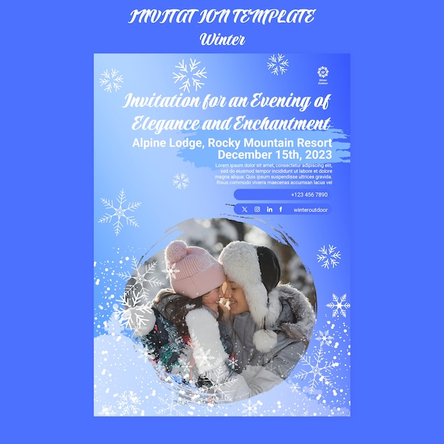 Winter template design