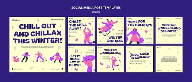 PSD winter template design