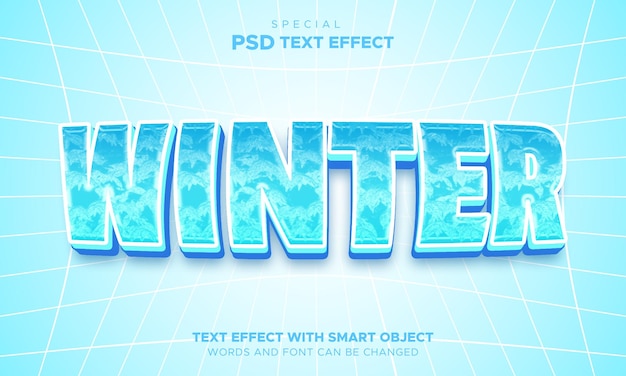 Winter Text Effect Editable Smart Object