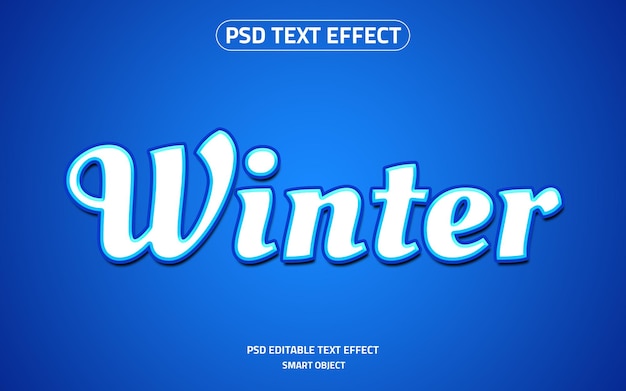 Winter text effect style