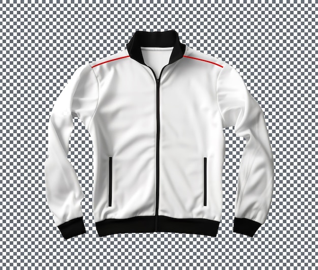 PSD winter track jacket isolated on transparent background