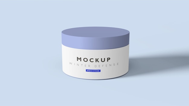 Mockup di crema bianca invernale