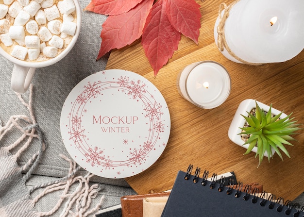 Winterhygge-arrangement met plaatmodel