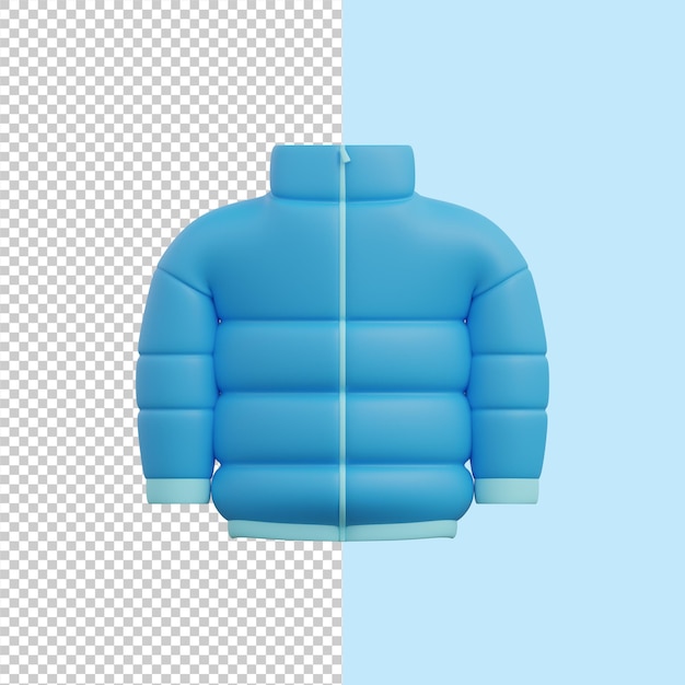 PSD winterjas pictogram 3d illustratie