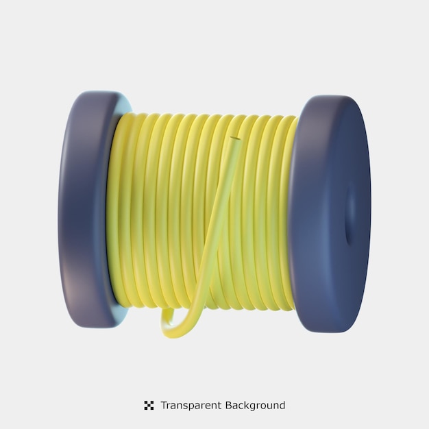 PSD wire 3d icon illustration