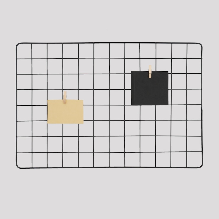 PSD wire grid with notes white background isolated property of product photo flatlay