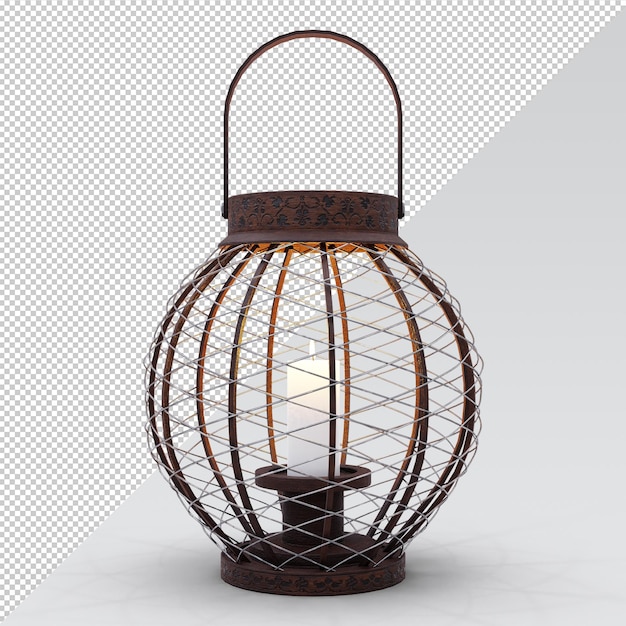 PSD wire lantern isolated