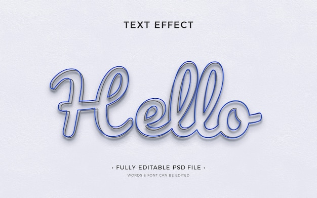 PSD wire text effect