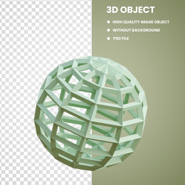 PSD wireframe abstract shape