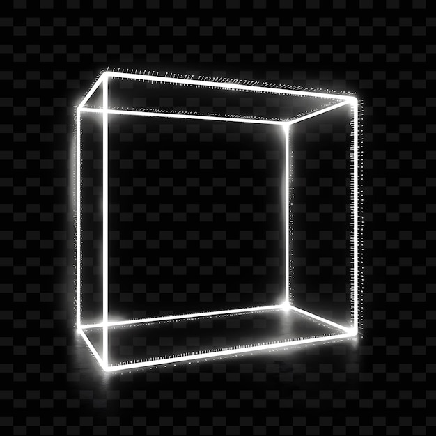 PSD ワイヤーフレーム・キューブ・サインボード (wireframe cube signboard) はy2k フォームのサインボードをデザインするためのデザインです