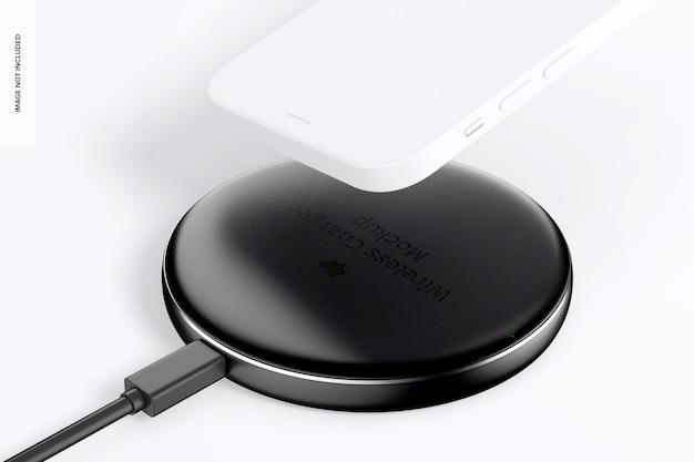 PSD wireless charger with phone mockup