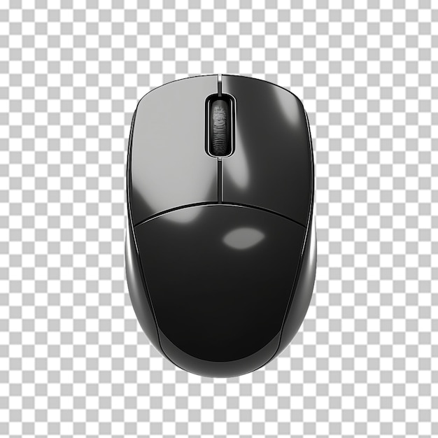 PSD wireless computer mouse isolated on transparent background