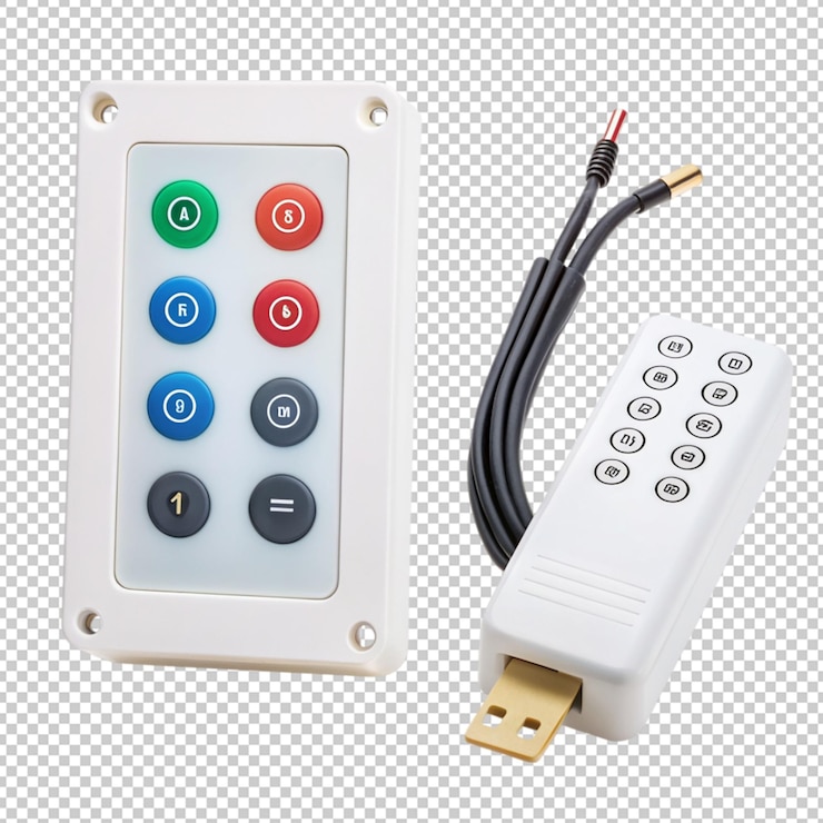 PSD wireless control system for led panels isolated on transparent background