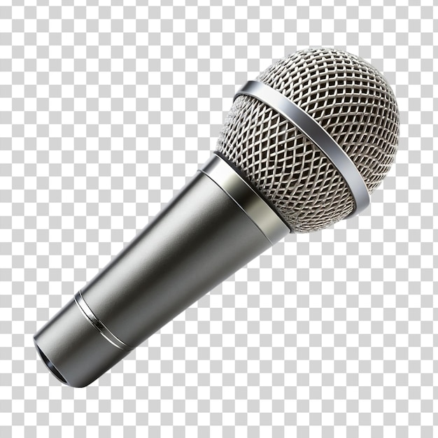 PSD wireless microphone isolated on transparent background