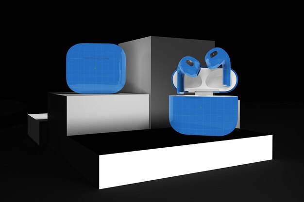 PSD wireless pods on levels mockup