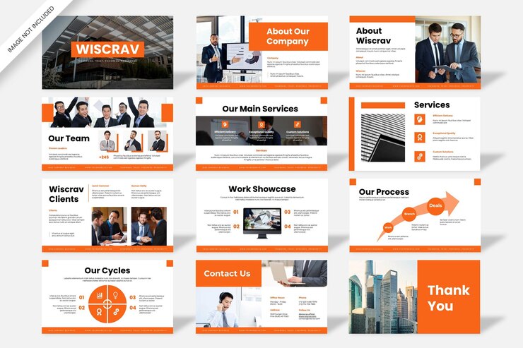 PSD wiscrav business presentation design template