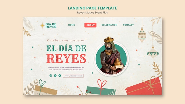 PSD the wise men celebration landing page template