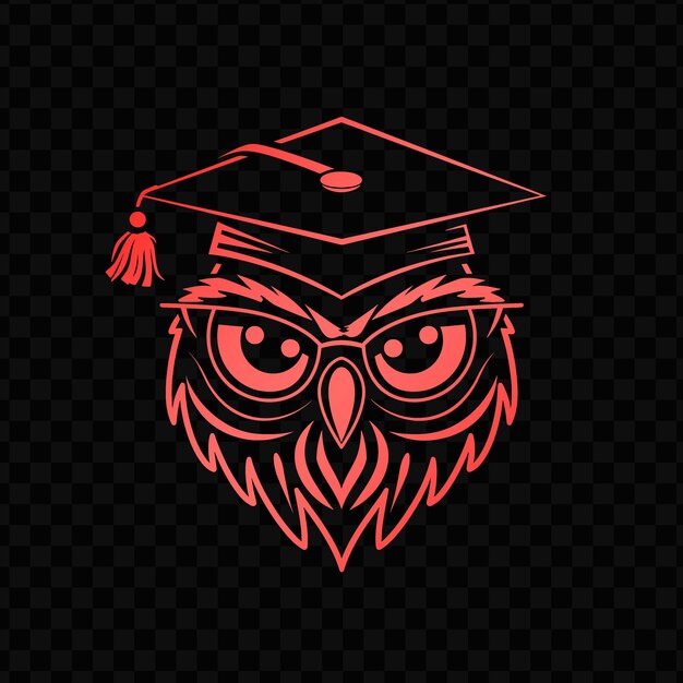 PSD wise owl mascot logo with a graduation cap and glasses desig psd vector tshirt tattoo ink art