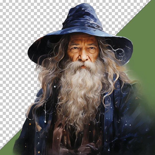 PSD illustrazione di wiseman png