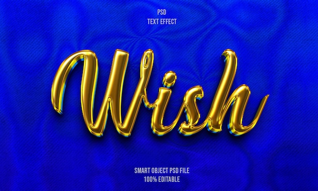 PSD wish text effect