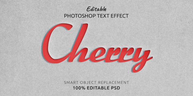 Wiśniowy efekt tekstowy Photoshop