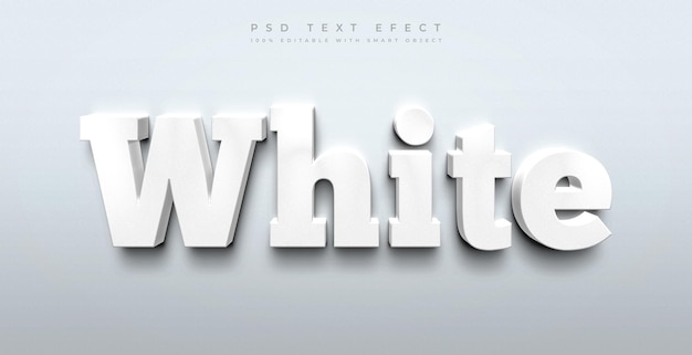 Wit 3d-teksteffectmodel
