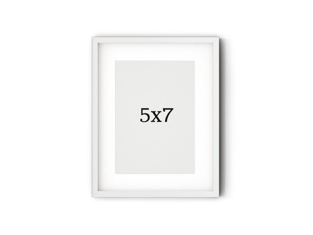 PSD wit frame met mat leeg zwart frame