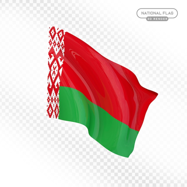 Wit-Russische vlag zwaaien
