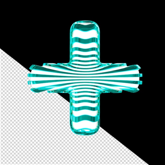 PSD wit symbool met turquoise ultra dunne horizontale riemen