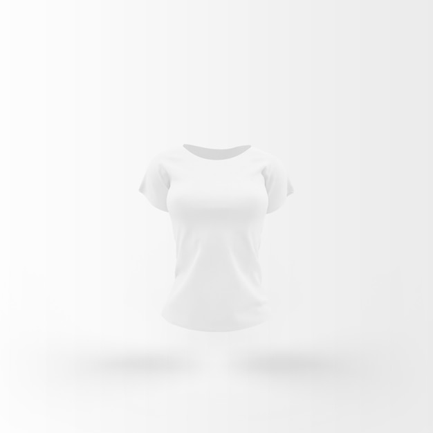 wit t-shirt drijvend op wit