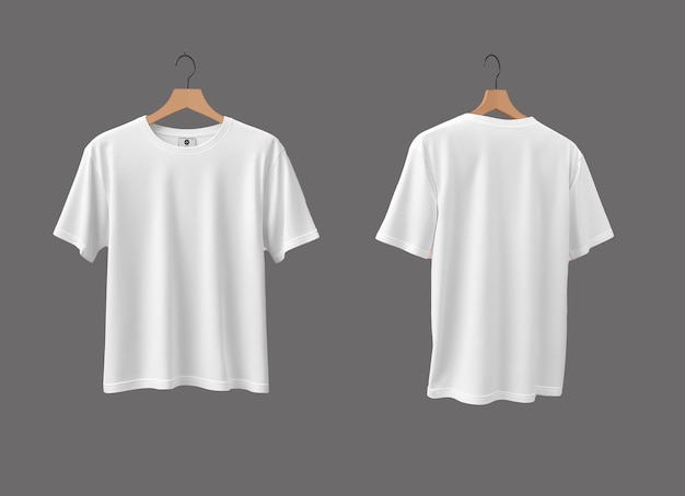 wit t-shirt met een zwarte letter erop