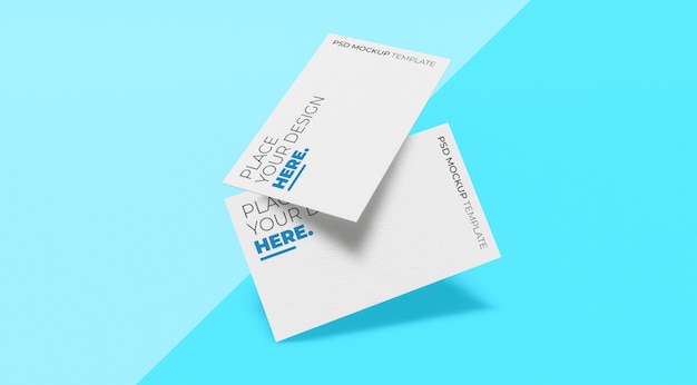 Wit vooraanzicht visitekaartje mockup premium psd vol.5