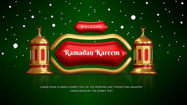 Witamy Ramadan Kareem Islamski Projekt Banera