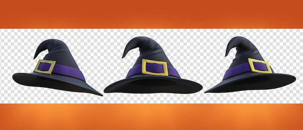 Witch Hat 3D Halloween Elements For Makeup