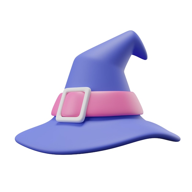 PSD witch hat 3d icon for halloween