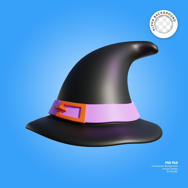 Шляпа ведьмы Хэллоуин 3D Элемент Жуткий