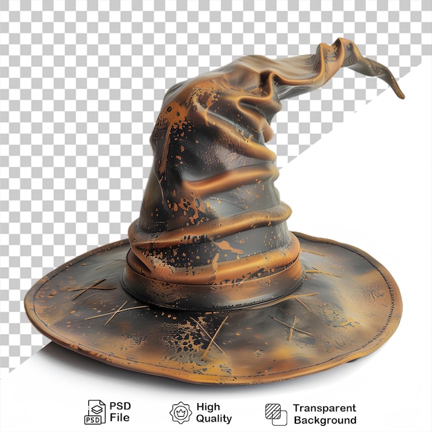 PSD a witch hat with a star on it on transparent background