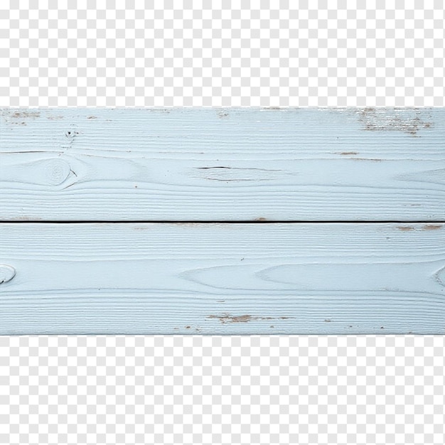 Witgekalkte houten plank geïsoleerd op doorzichtige witte PNG-achtergrond