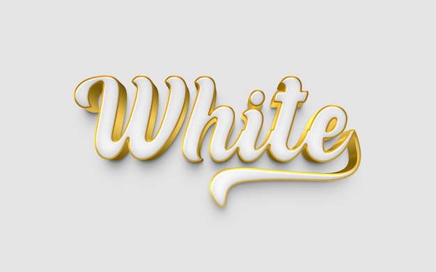 Witte 3D-bewerkbare teksteffectstijl