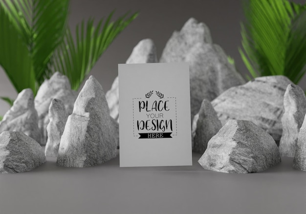 Witte ansichtkaart Psd Mockup