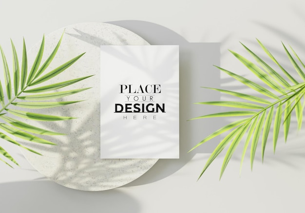 Witte ansichtkaart Psd Mockup