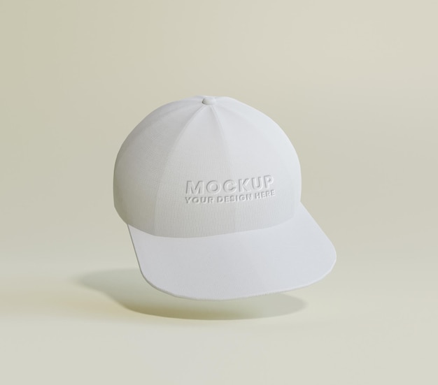 Witte baseballcap mockup