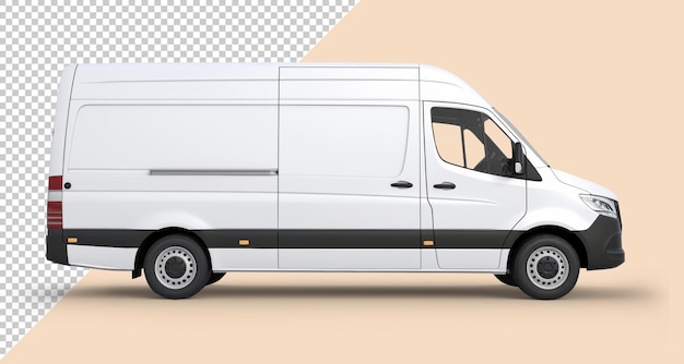 PSD witte bestelwagen mockup