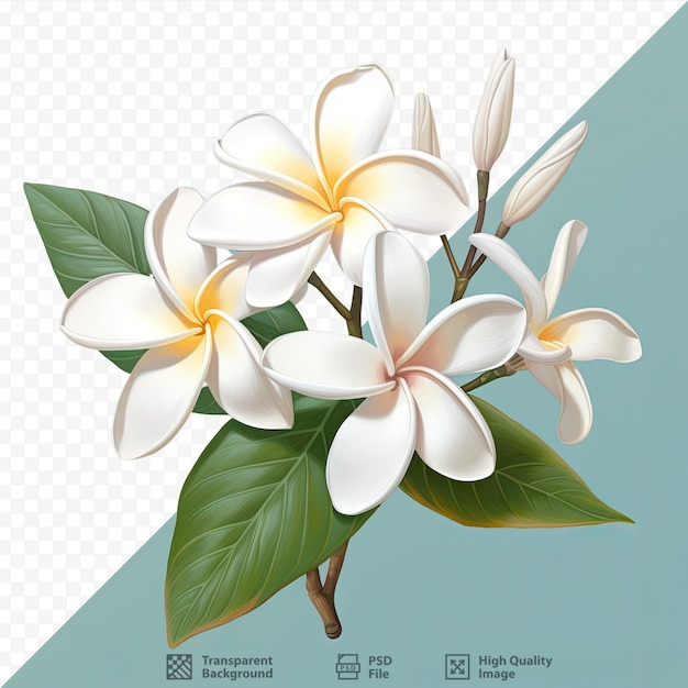 PSD witte bloemen frangipani groepering