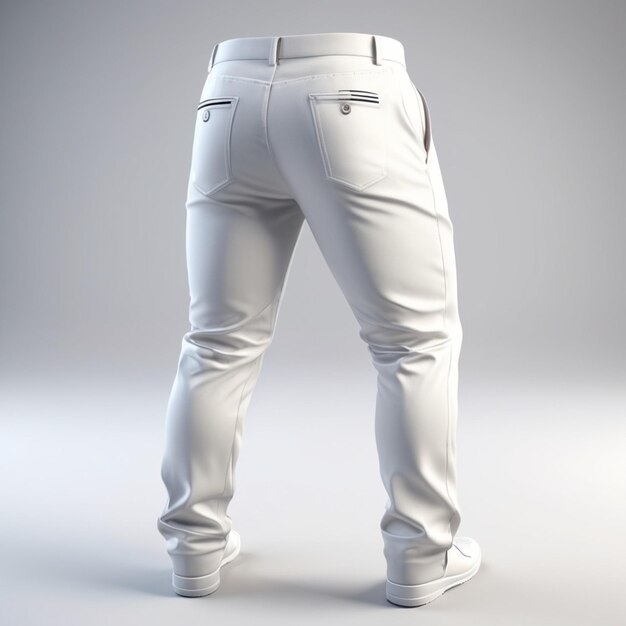 Witte broek psd op een witte achtergrond