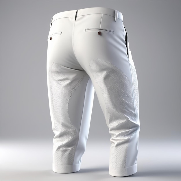 Witte broek PSD op een witte achtergrond