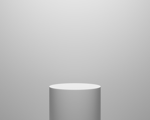 Witte cilinder podium voor productvertoning