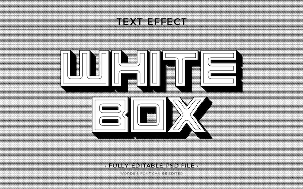 Witte doos tekst effect