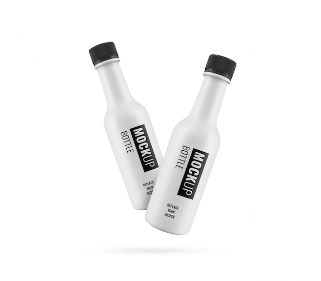 PSD witte fles branding mockup