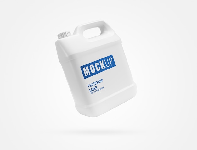 PSD witte gallon container mockup